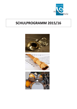 SCHULPROGRAMM 2015/16