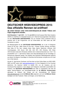 Herunterladen - Deutscher Webvideopreis