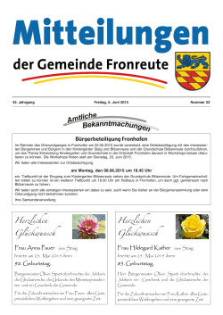 Mitteilungsblatt Fronreute KW 23