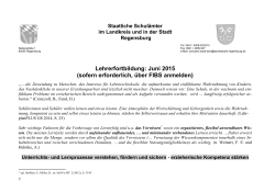 Programm Juni 2015 - Staatliches Schulamt Regensburg