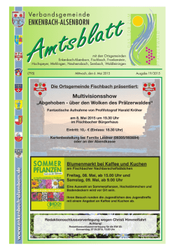 Amtsblatt 19/2015 - Verbandsgemeinde Hochspeyer