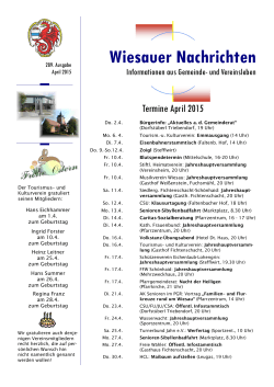 April 2015 - Markt Wiesau
