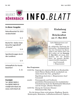 INFO.Blatt Nr. 242 Mai Juni 2015