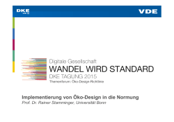 Implementierung von &Ouml;ko-Design in die Normung