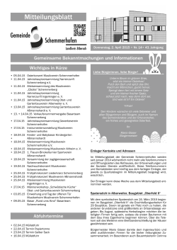 Mitteilungsblatt Nr. 14 - Gemeinde Schemmerhofen