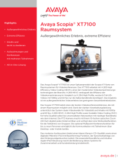 Datenblatt AVAYA Video - Scopia XT 7100