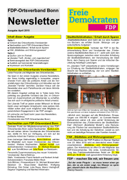 Newsletter - FDP Ortsverband Bonn