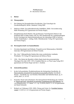 Publikationen - Medizinische Fakultät der Martin-Luther