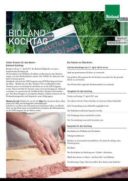 KOCHTAG BIOLAND