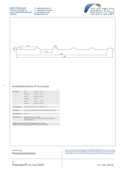 Produktdatenblätter Trapezprofile für BEMO Dachsysteme