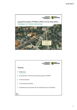Grundlagen zum Bezugssystem ETRS89_UTM