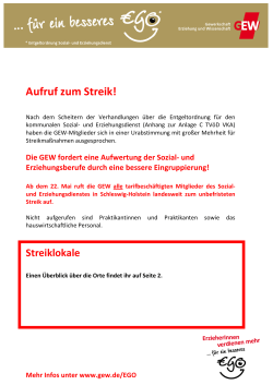 Aufruf zum Streik! - GEW Schleswig