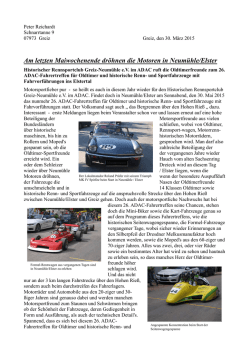 Pressemitteilung Fahrertreffen 2015