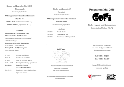 Programm Mai 2015 - und Jugendzentrum GoFi, Mainz
