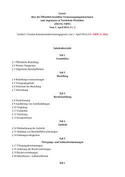 &Ouml;bVI Gesetz-DVO-Erlass v. 01.04.2014