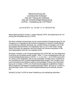 Die Stadt Leinfelden-Echterdingen hat die wasserrechtliche