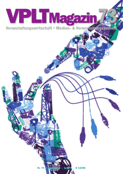 Veranstaltungswirtschaft • Medien- & Veranstaltungstechnik