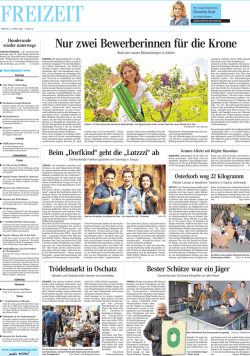 Die TZ-Freizeitseite vom 17. April als