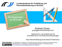 IT-Infrastruktur an Schulen - Lehrerfortbildungsserver Baden