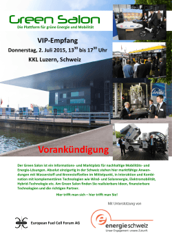 VIP Flyer - European Fuel Cell Forum