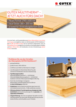 GUTEX MULTITHERM&reg; &ndash; JETZT AUCH F&Uuml;RS DACH!