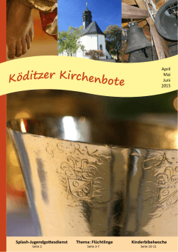 Köditzer Kirchenbote - Kirchengemeinde Köditz