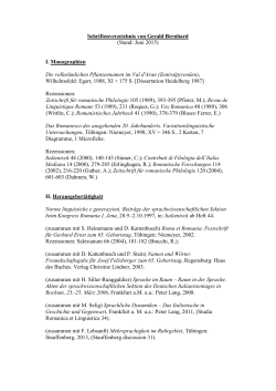 Schriftenverzeichnis von Gerald Bernhard - Homepage.ruhr