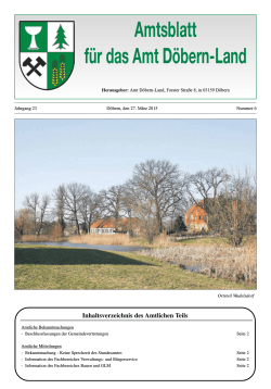 Amtsblatt Nr. 06/2015 - Amt Döbern-Land