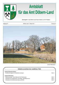 Amtsblatt Nr. 06/2015 - Amt Döbern-Land