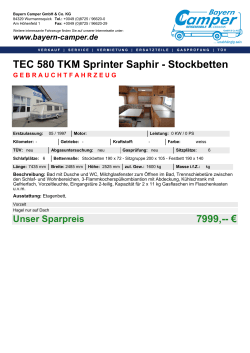 TEC 580 TKM Sprinter Saphir - Stockbetten