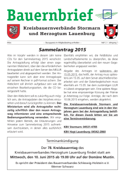 Sammelantrag 2015 - Bauernverband Schleswig