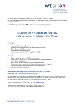 PDF-Studentische Aushilfe für das Team EDV in Kiel