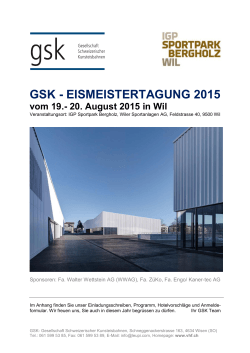 GSK - EISMEISTERTAGUNG 2015