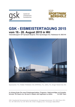 GSK - EISMEISTERTAGUNG 2015