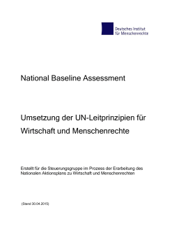 National Baseline Assessment Umsetzung der UN