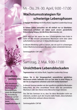 Flyer als PDF - Schule für Heilung Gwatt / Thun