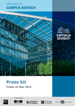 Press kit - Campus Biotech