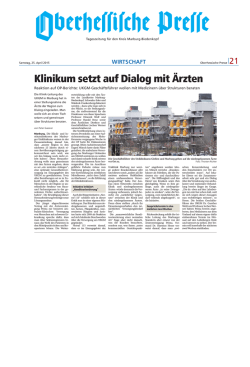 Klinikum setzt auf Dialog mit Ärzten