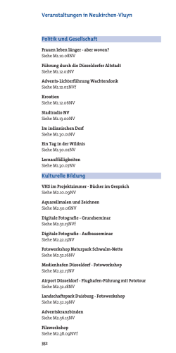 Veranstaltungen in Neukirchen-Vluyn Politik und Gesellschaft