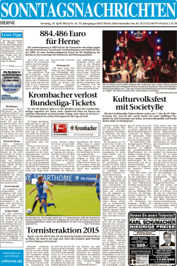 Kulturvolksfest mitSocietyBe 884.486Euro fürHerne
