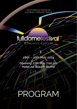PROGRAM - Fulldome Festival