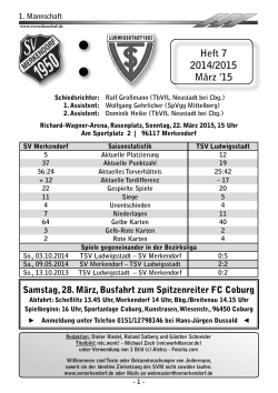 März 2015 - SV Merkendorf