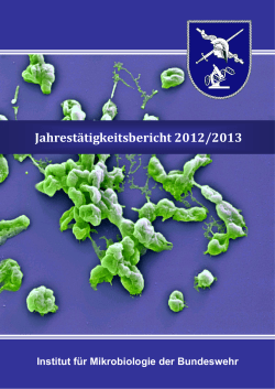 Jahresbericht 2012/2013 - Institut für Mikrobiologie der Bundeswehr