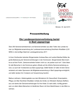 Pressemitteilung - Landesseniorenvertretung NRW
