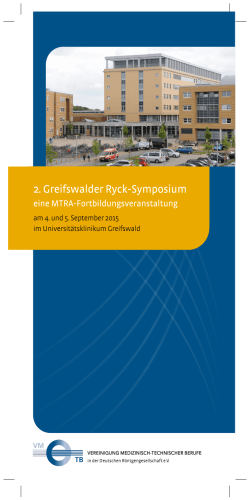 2. Greifswalder Ryck-Symposium