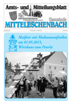 Amtsblatt Nr. 4 / Ausgabe 01.05.2015