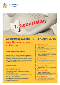 Geburtstagswoche 13. - 17. April 2015