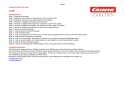 Carrera Evolution Fahrzeugliste