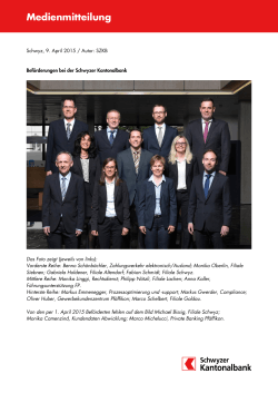 Beförderungen bei der Schwyzer Kantonalbank 2015 (PDF