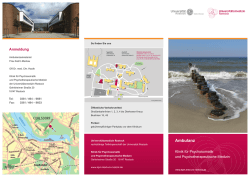 Info Flyer - Klinik f&uuml;r Psychosomatik und Psychotherapeutische